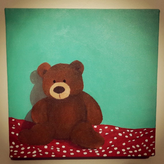 teddy bear painting art