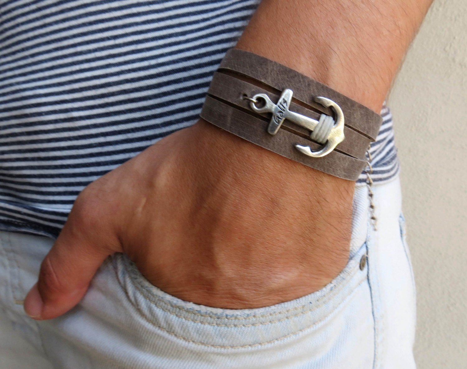 Men's Bracelet Men's Anchor Bracelet Men's