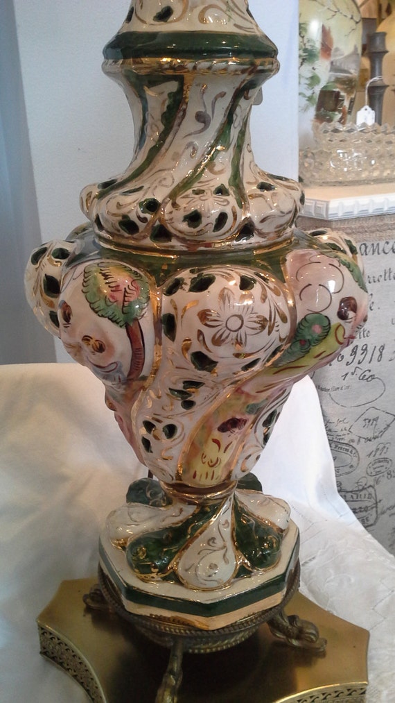 Two antique Capodimonte signed lamps on by AntiquesontheHill