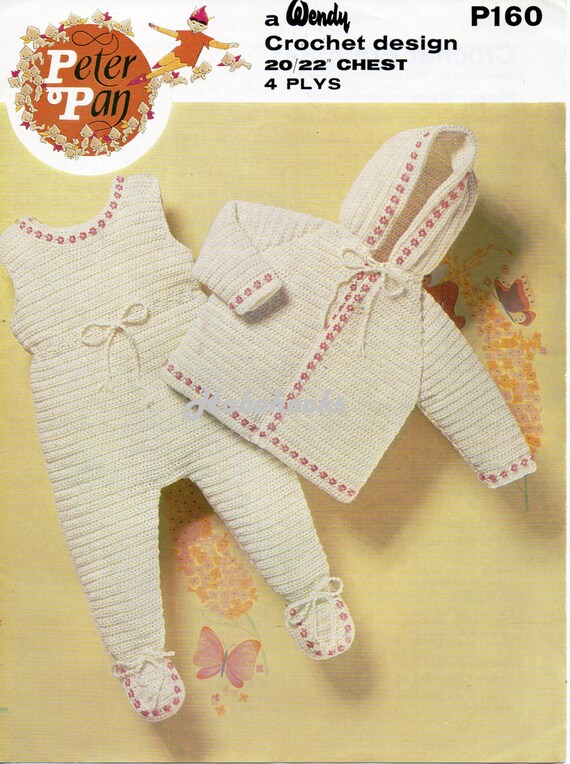 for crochet pattern baby jacket crochet set crochet hooded baby PATTERN CROCHET jacket pram coat baby