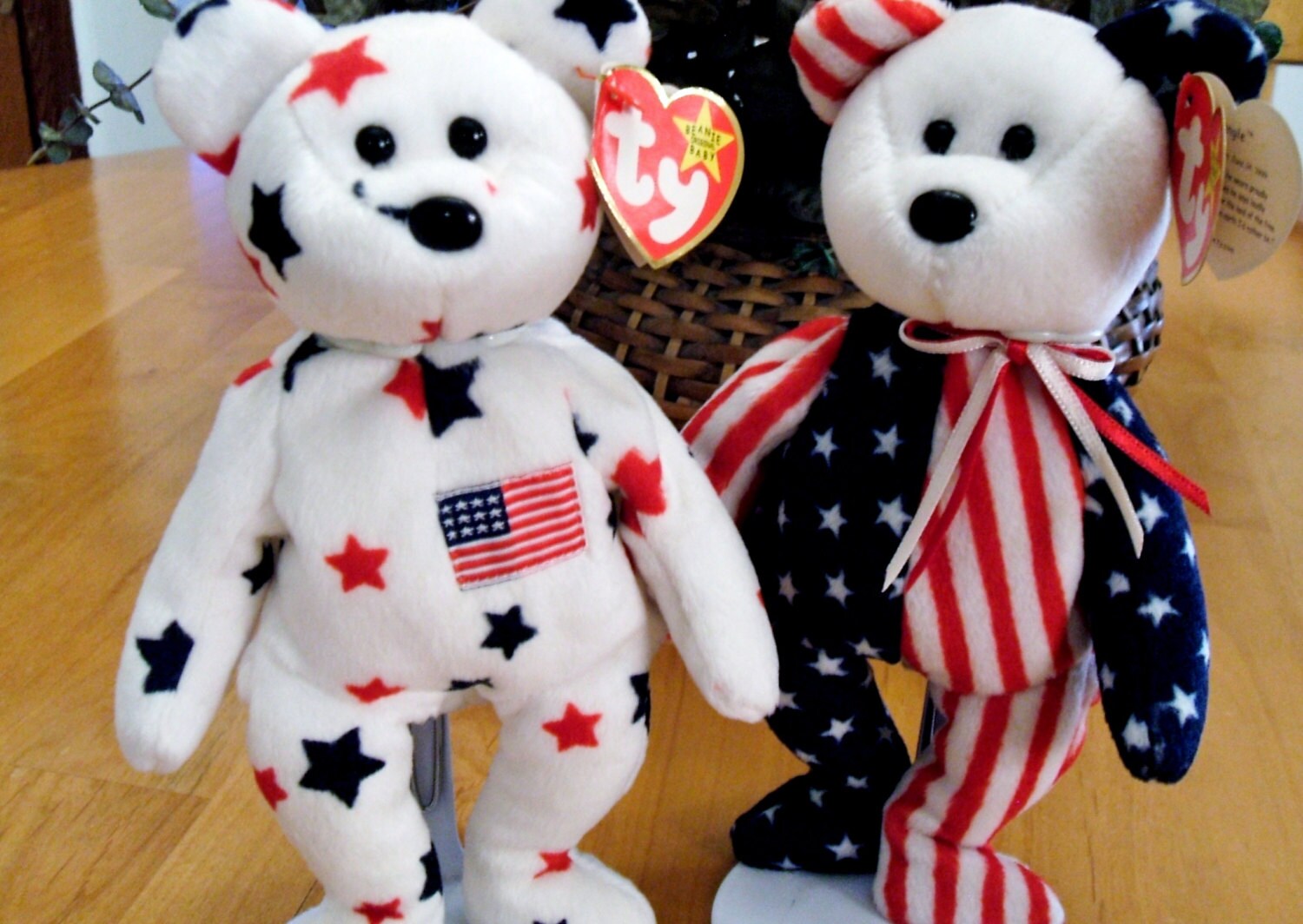 Ty Beanie Babies Spangle Bear Retired Vintage Collectible