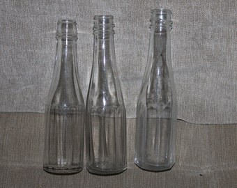 2 Heinz Company Ketchup Bottles & 1 Bottle Not Marked, Three in All, 2 1890 Bottles, Ketchup, Condiment, Bottle Collectors, Very Collectible