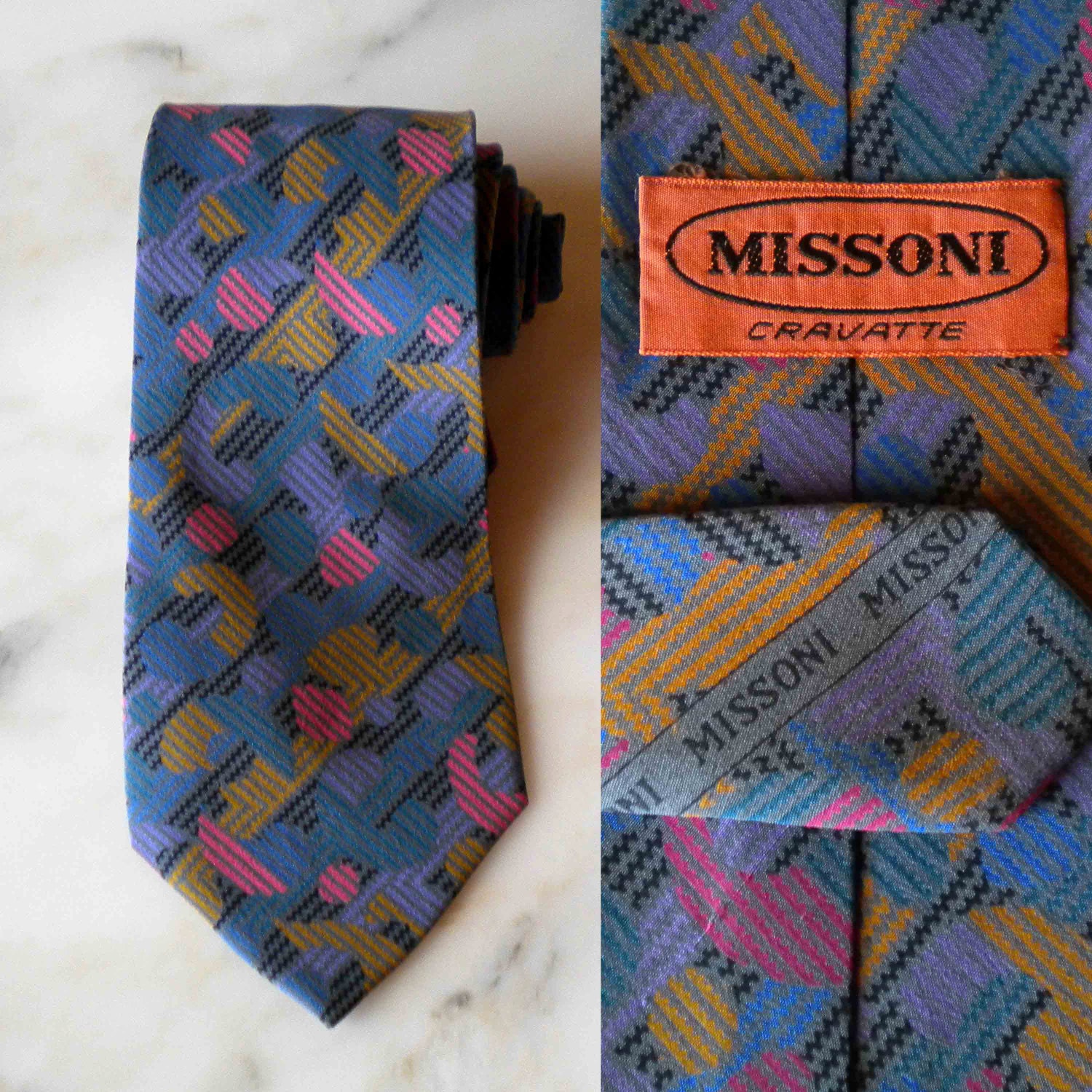 ambesonne multicolor modern men's tie
