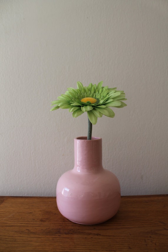 Light Pink Vase Vintage Ceramics and Pottery by OldWorldCharmMe