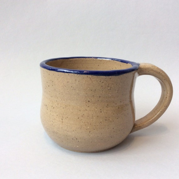 Stoneware Mug with Blue Stripe