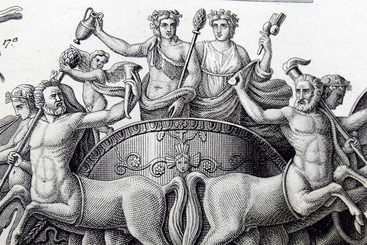 1849 CENTAUR HIPPOCENTAUR Heck Folio Original