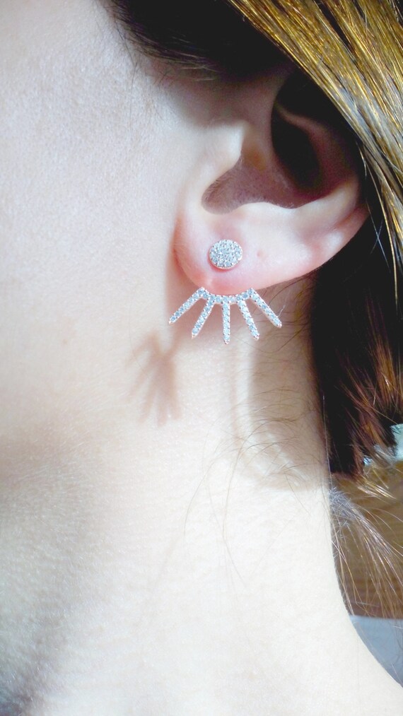 Ear Jacket Ear Cuff Earrings Ear Jackets Earjacket by CreaCJewelry