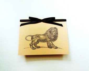 Lion Birthday Card, Leo Card, Lion Stationery, Happy Birthday Card, Lion Thank You Card, Congratulations Card, Groomsmen Cards, All Occasion