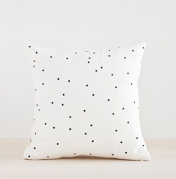 FREE SHIPPING Black Dots Pillow Cover Minimalist Pillow