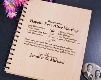 Engraved Happily Ever After Recipe Card Holder