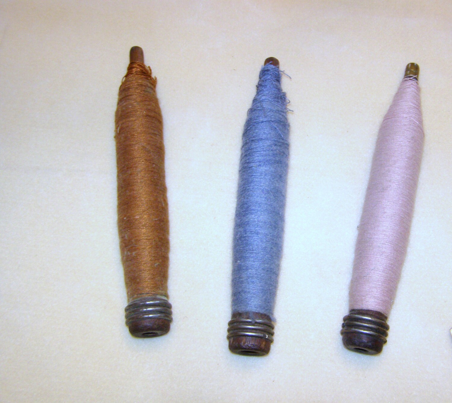 Antique Sewing Thread Spindle Spools Vintage by KeepsakeFindings