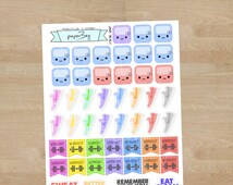 52pc set of workout planner stickers updated