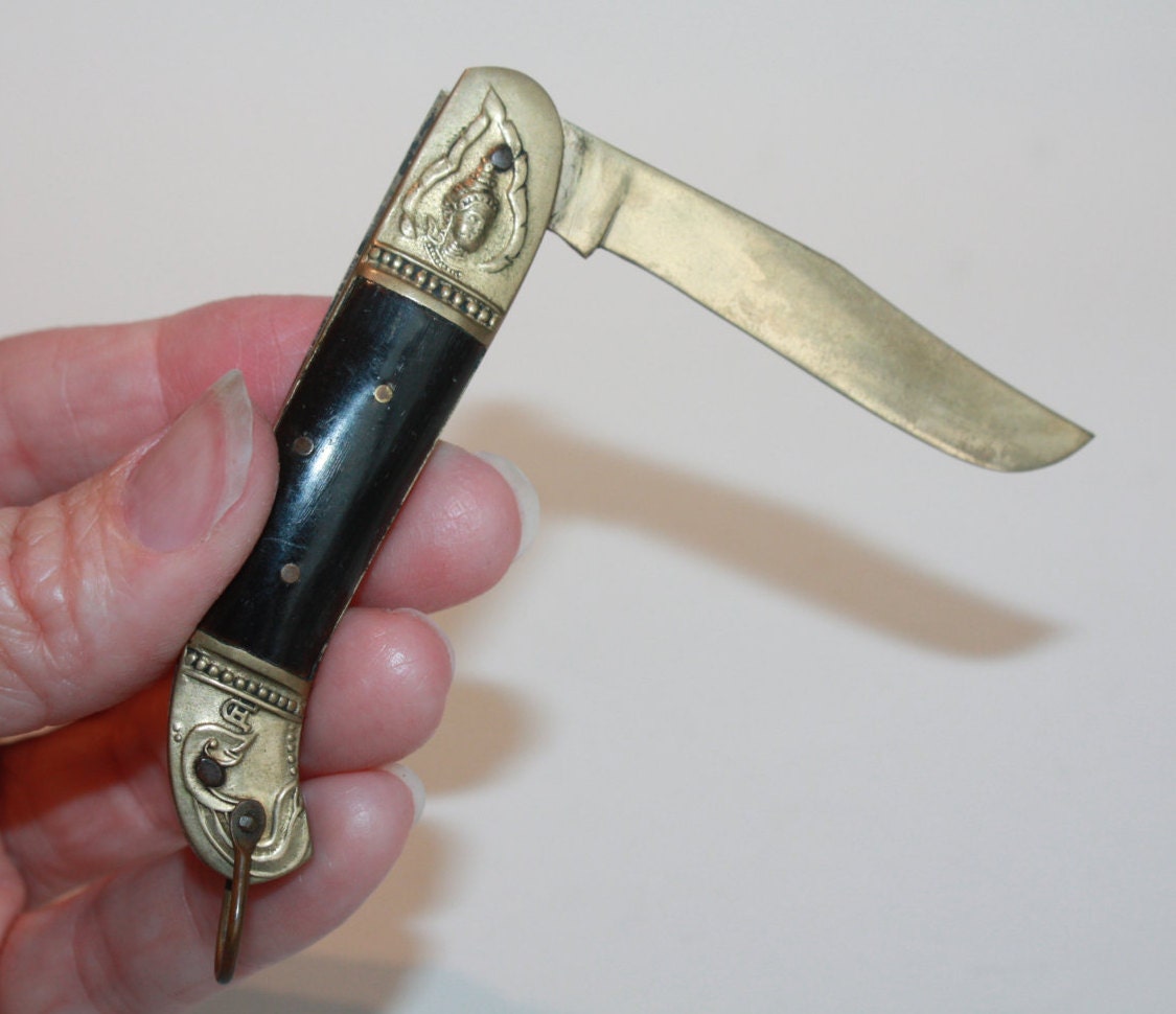 Vintage Souvenir Pocket Knife From Thailand Nice Vintage