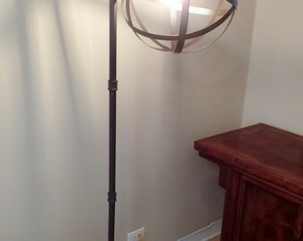 Industrial Pipe Floor Lamp with Vintage Edison Bulb