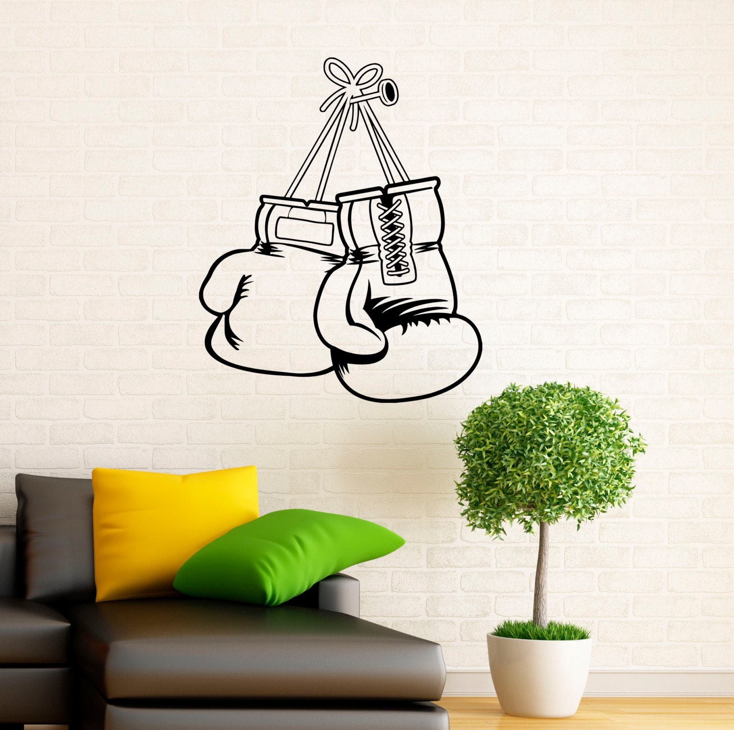 Boxing Gloves Wall Decal Vinyl Stickers Fighting Home Interior