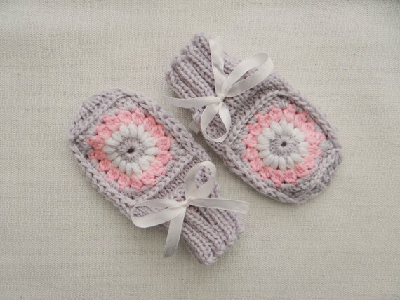 Newborn mittens knit baby mittens crochet baby mittens by ...