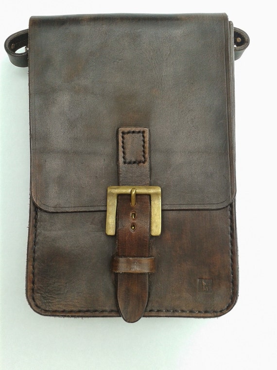 Leather iPad Mini Shoulder Bag by bodgerMorgan on Etsy