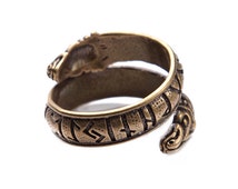 mens runic gold wedding rings