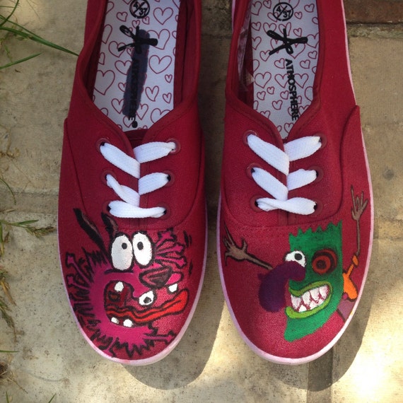 Courage & Eustace hand painted shoes. VANS upgrade available.