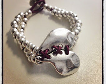 One of 50 style heart bracelet