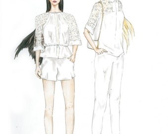 Hand drawn Elie Saab Illustration