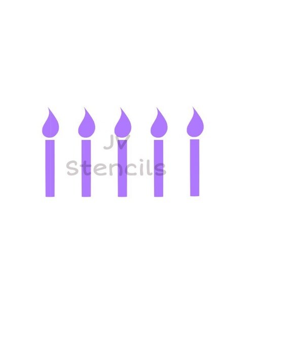 Birthday Candles Stencil by JVStencils on Etsy