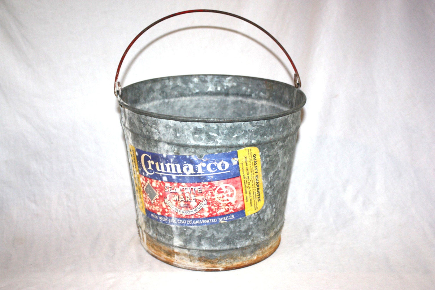 Vintage Galvanized Can Bucket Pails antique pail Metal