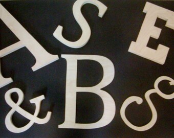 Unfinished Wooden Letters,SIZES 10",11",12",13",14",15" - Unpainted Wooden Letters, Wood Letters, Wall Letters