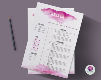 Création modèle CV / resume modèle lettre de par ChicTemplates