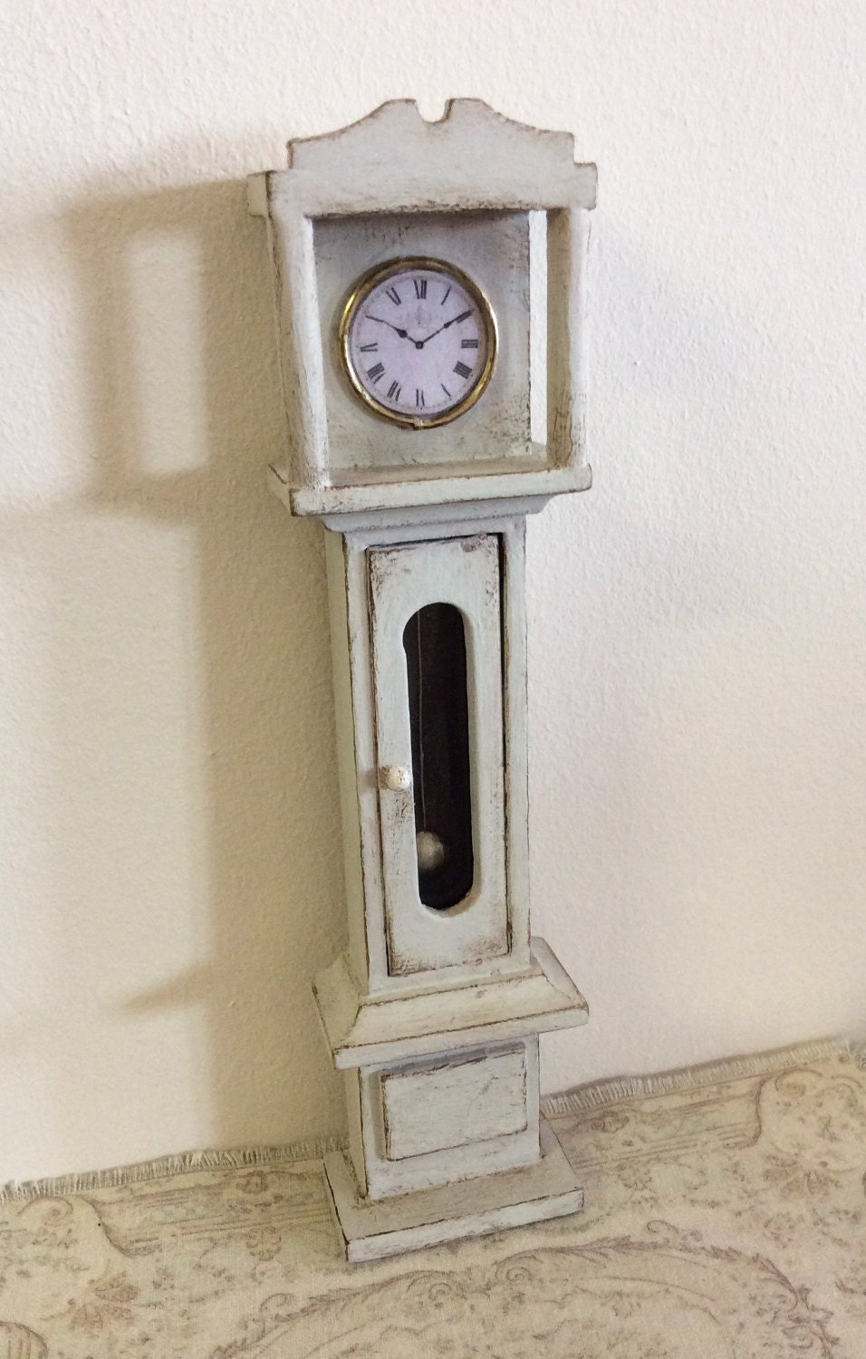 dolls house miniature grey shabby grandfather clock dolls house miniature grey shabby grandfather clock