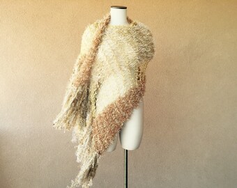Authentic Stevie Nicks Shawl in GDW Shawl Colors (Gold Dust Woman Shawl) Gold Shawl with Fringe (Designer Stevie Nicks Shawl Contest Winner)