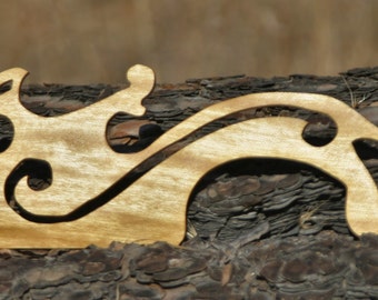 Hand Crafted Dragon Yellowheart Shuttles / Beaters for Card / Inkle Weaving