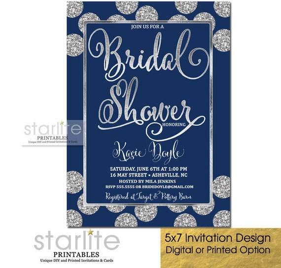 Navy Bridal Shower Invitations 6