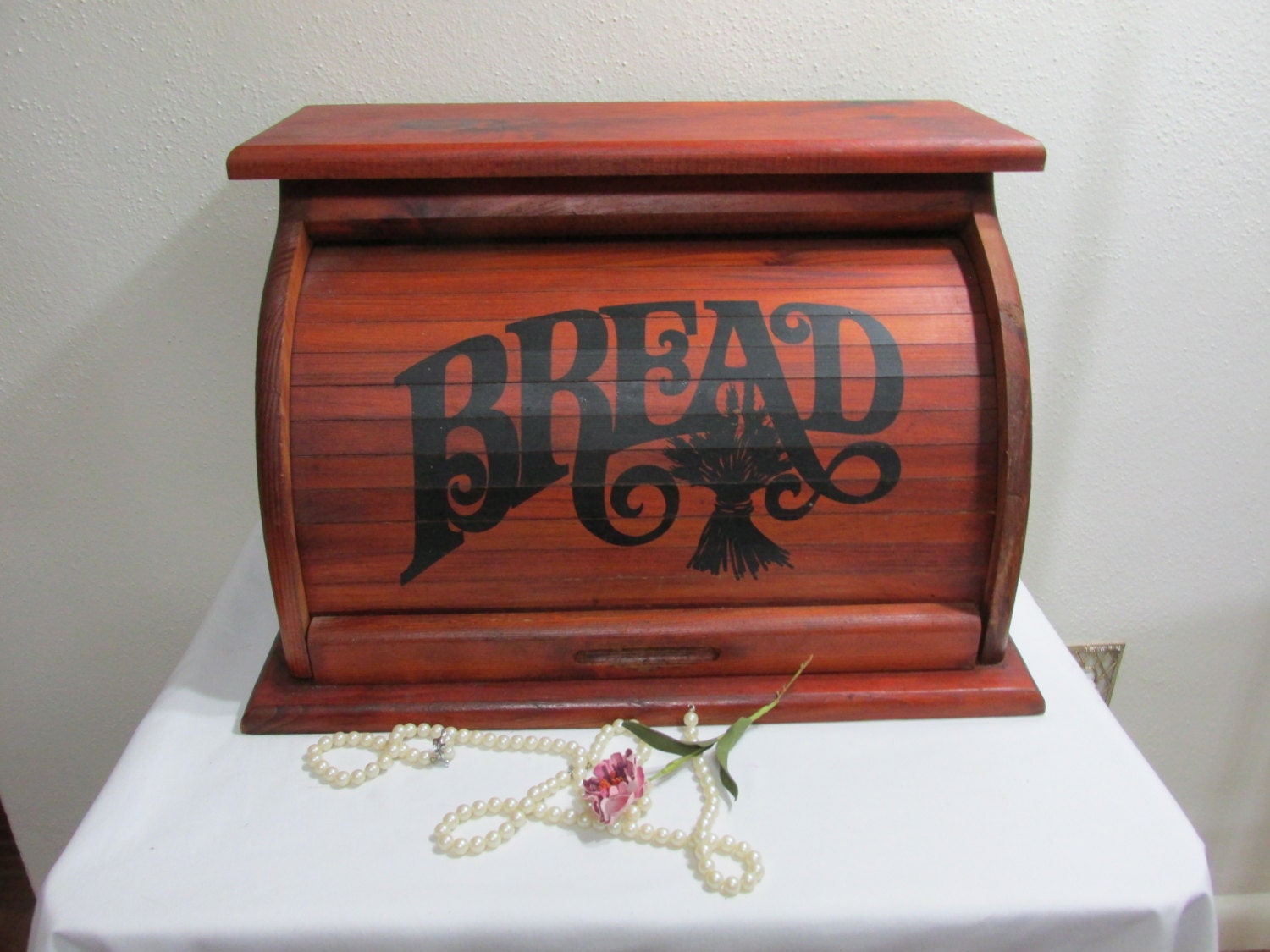 Roll top Bread Box by LuRuUniques on Etsy
