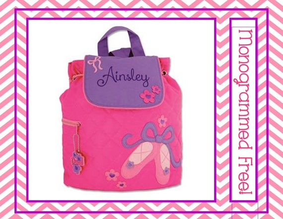 Fonts- Personalized Toddler BALLET SHOES Pink Quilted Backpack- Dance ...