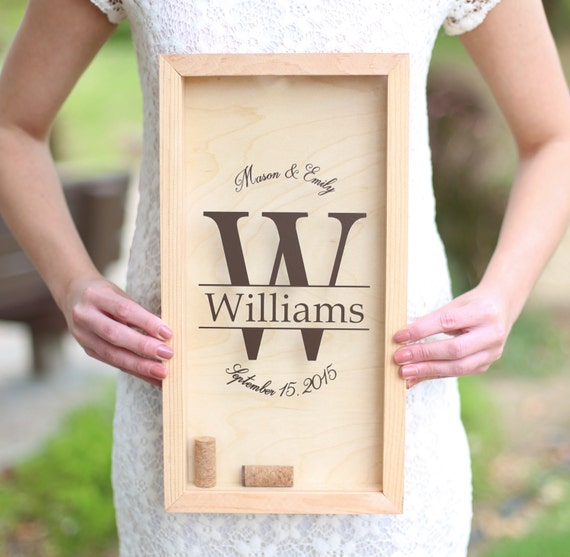 Personalized Wine Cork Keeper Custom Wedding Gift Rustic Barn Wedding Bridal Shower Present (Item Number NVMHDA1221) by braggingbags