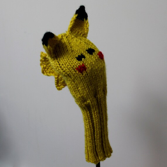 Pikachu Pokemon Knit Golf Club Cover by TraceyKnits on Etsy