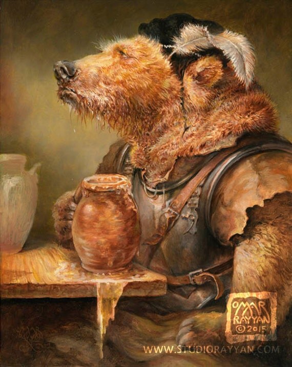 Beer in Stein Bear print