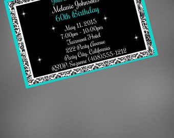 60th Birthday Invitation, 60th Birthday Party, 60th Invitation, 60th Surprise Party