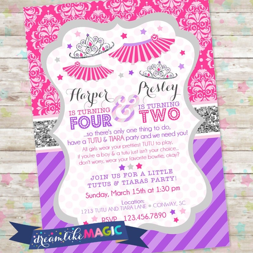 party combined birthday wording and Party Tiaras Bash Princess Birthday Tiaras Tutus Tutus