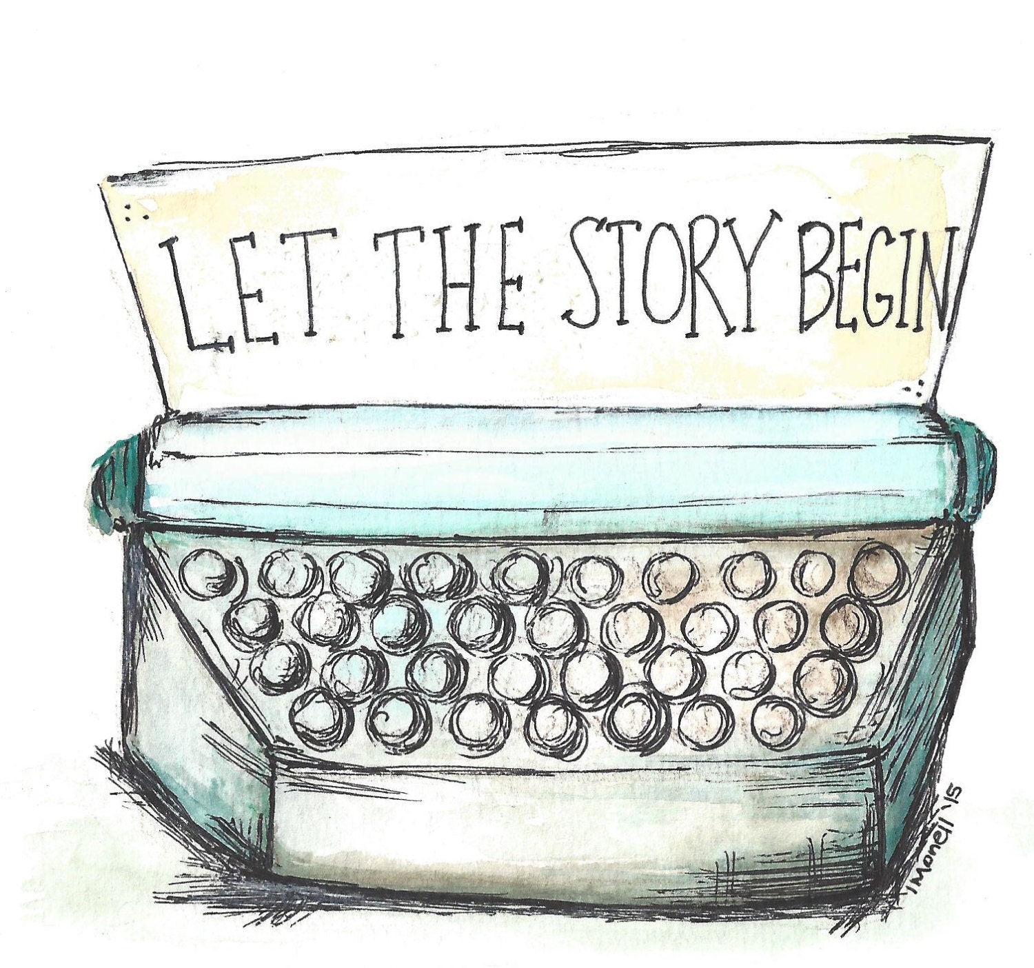 LET the STORY BEGIN 8x10 print by monellisa on Etsy