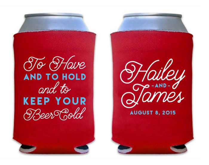 Personalized Beer Can or Bottle Koozies for by TheContraryCaptain