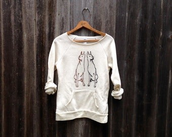 better safe than sorry Doberman Shirt, Dog Sweater, White Sweatshirt, S,M,L,XL,2XL