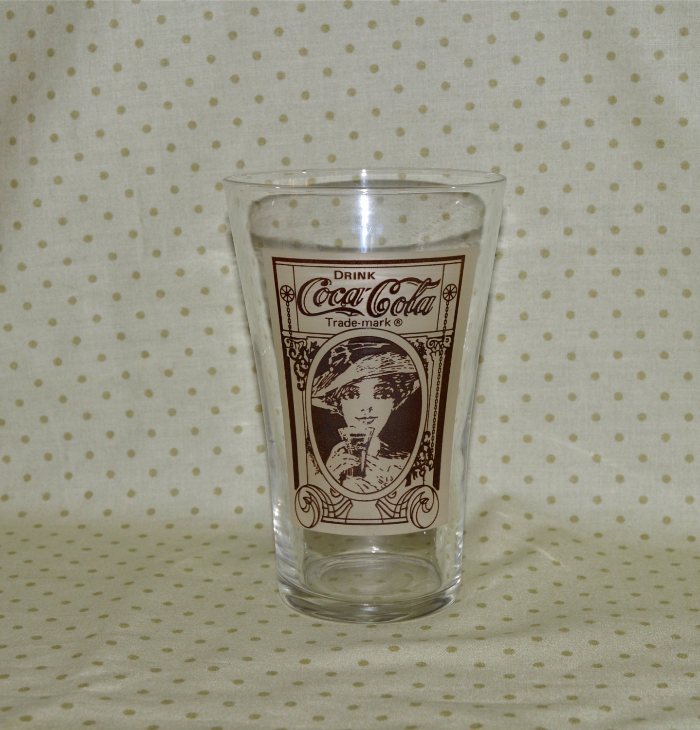Coca Cola Drinking Glass Mother's Pizza Flared by WVpickin on Etsy