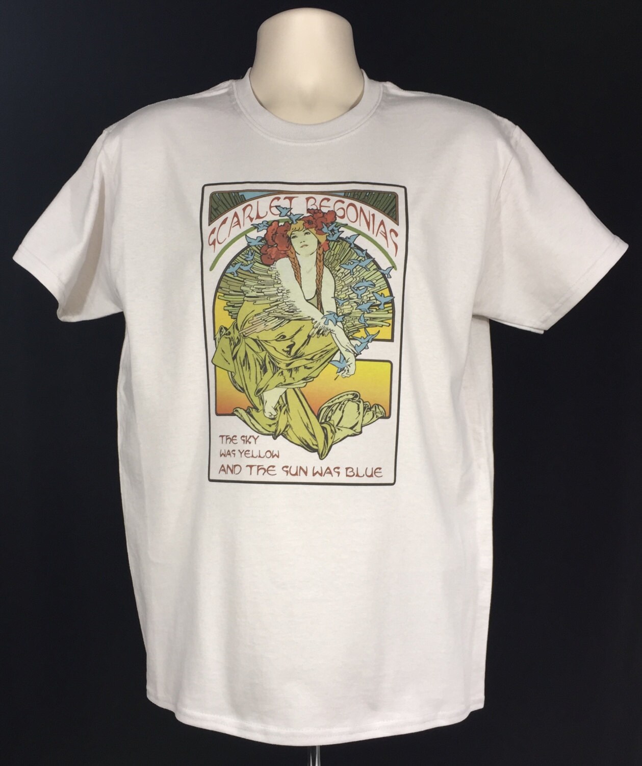 Scarlet Begonias Mucha inspired Grateful Dead lot T Shirt