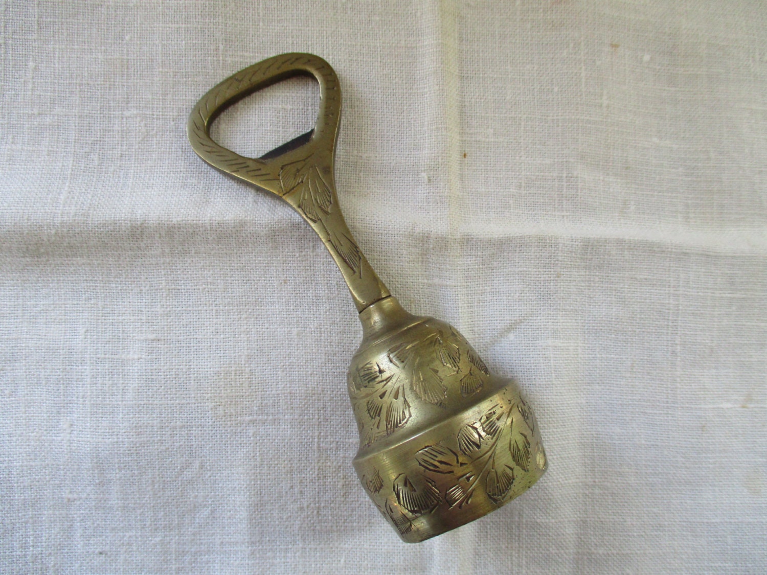 Vintage Brass BELL Bells Of Sarna India and Bottle Opener
