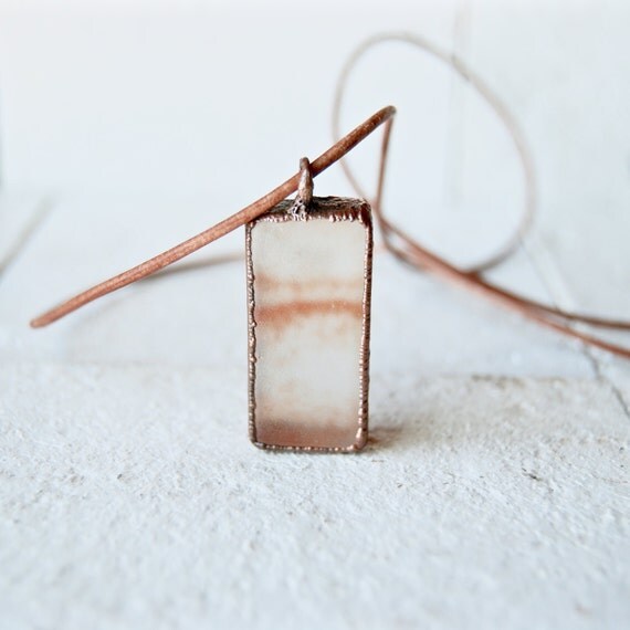 Cherry Vodka Copper Charm Necklace // Upcycled Jewelry by reVetro
