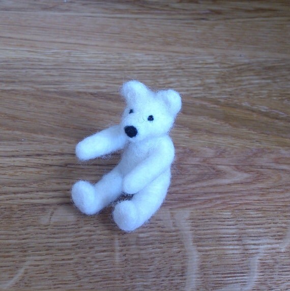 needle felted teddy