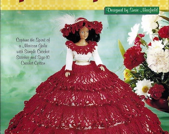 Fiesta Frock Crochet Pattern for 11 1/2 inch Fashion dolls The Needlecraft Shop 991037