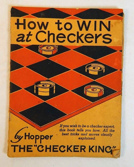 Items similar to Vintage Checkers Book Guide, How to Win at Checkers